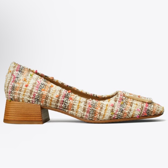 Tory Burch Colorful Tweed Georgia Pump - Picture 2 of 9